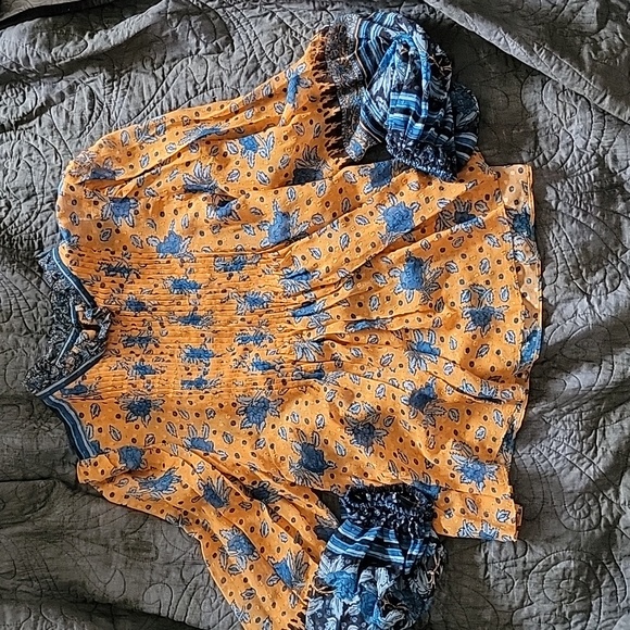 ULLA JOHNSON Cass Blouse  -- marigold - Picture 1 of 6